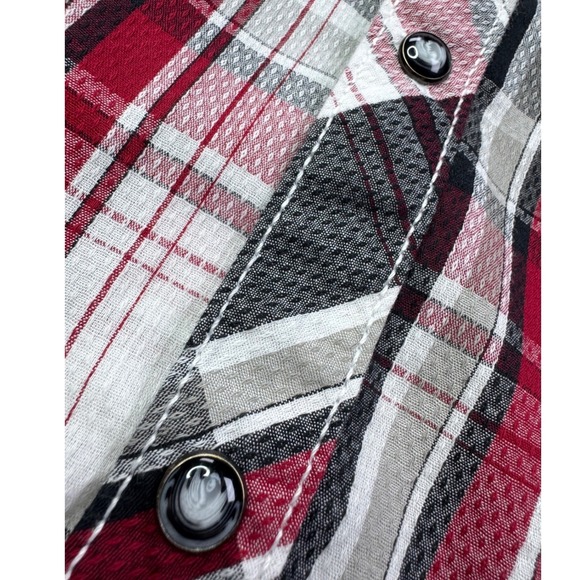 BKE Mens Plaid Athletic Fit Long Sleeve Snap Button Shirt 3XL - Picture 5 of 9